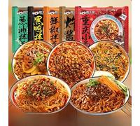 【6 Flavors Mixed Noodles】Chongqing Small Pasta, Spicy Scallion Oil Noodles,Vegetarian,Healthy Breakfast,Instant Meal Replacement Food (Mixed flavor,8bags)