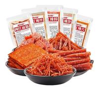6 flavors mixed spicy spicy latiao,spicy big gluten,Instant spicy spicy strip,spicy sweet spicy,handmade spicy mala latiao,delicious Chinese snacks gifts,Healthy snack food (Mixed taste,5packs)