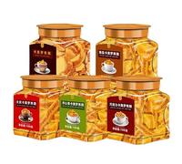 6 Flavors of Camelot Caramel Cubes 100g/Can, Chocolate Baking Caramel Cubes, Coffee and Milk Tea Special Seasoning Sugar, Beverage Seasoning Sugar, Afternoon Tea Desserts (Mixed flavors,2 Can)