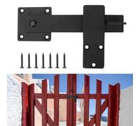 6" Flip Gate Latch Lock,3mm Flip Door Latches,Heavy Duty Garden Gate Latch with Padlock Holes,Flip Fence Gate Latch,Barn Door Lock for Sliding and Swing Open Door, Wooden Gates, Shed, Garage