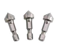 6 Flute 90 Degree Countersink Drill Chamfer Bit 1/4" Hex Shank For Carpentry Tools In Drills Metal Burr Hand Remove Drills Wood