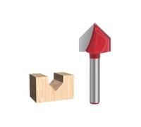 6-Flute 90° V-Groove Router Bit, Tungsten Carbide Tipped, 1/4" Shank, for Aluminium Plastic Sheet & Trimming