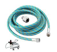 6 Foot 1.8m Airbrush Hose, Nylon Braided Air Hose with 1/8" Size Fittings Airbrush Hoses and Fittings with Adapter 1/8" Male to 1/4" Female for Most Compressors Kit