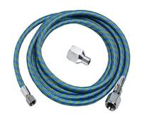 6 Foot Airbrush Hose 1.8m Nylon Braided with 1/8" Fittings and Adapter 1/8" Male to 1/4" Female for Airbrush Kit,Airbrush Hoses and Fittings Compatible with Most Airbrush Compressors