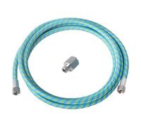 6 Foot Airbrush Hose Nylon Braided 1.8m Airbrush Air Hose with 1/8" Size Fittings on Both and Adapter 1/8" Male to 1/4" Female Air Compatible with Most Airbrush Compressors Hose Tool Accessories Kit