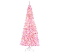 6 Foot Prelit Christmas Tree Artificial - Pink with LED Lights Warm White 618 Tips