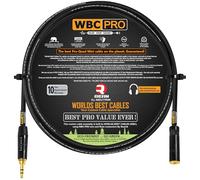 6 Foot - WBC-PRO-Quad-MINI Ultra-Silent Ultra-Flexible Balanced Mini-Star-Quad Auxiliary Cable with Neutrik-Rean 3.5mm Gold Mini TRS Male & Female Plugs