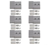 6 FOR Type Connectors 120 AMP 12/24 Volt DC Power Connectors with Shock Resistant Design for Secure Vehicle to Trailer Electrical Connections (Gray)