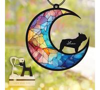 6'' French Bulldogs Dog Memorial Suncatcher & Pet Lover Sign Gift Personalized Dog Name Dog Memorial Ornament Window Car Hanging Pet of Loss Dog Sympathy Gifts for Dog Lovers SCD-B5-6-01