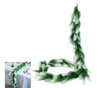 6 FT Artificial Cedar Garlands,Christmas Artificial Cypress Leaf Vine Green Wreath,Realistic Pine Needles Garlands,Soft & Thickness for Stairs Mantle Porch Party Decor