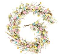 6 Ft Easter Egg Garland Artificial Easter Garland Easter Decorations Spring Flower Garlands with Pastel Eggs and Mixed Twigs for Fireplace Mantel Indoor Outdoor Home Party Door Wall Window Table Decor