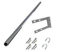 6 ft foot / feet x 1.25" TV Aerial Radio CCTV Camera Mounting Fixing mast / pole STEEL and wall bracket 12"x12" fixing installation KIT