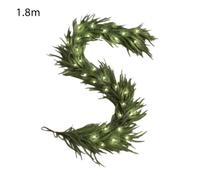 6 Ft Prelit Christmas Garland,Artificial Norfolk Pine Garland with LED Lights,Real Green Garlands Artificial For Mantl