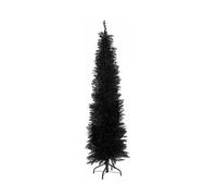 6 Ft Slimline Artificial Christmas Tree 560 Tips Full Tree Easy To Assemble With Solid Stand, Xmas Home Decor Tall 1.8M Black