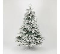 6 ft Snow Flocked Artificial Christmas Tree - Realistic Full Pine with Heavy Snow Effect, Sturdy Metal Stand, Easy Setup - Perfect for Indoor Holiday Decorations & Festive Winter Decor