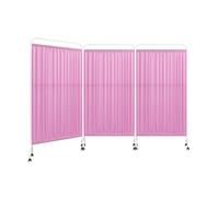 6 Ft Tall Privacy Screen,Hospitals Room Divider,Foldable Clinic Vertical Door Partition,Swivel Wheel Design,Easy to Assemble(Color 5,3-panel)