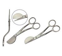 6" Full Duckbill Applique Scissors, Curved Double Bent Offset Handle for Embroidery, Fabric, Thread, Quilting, Knitting, Sewing, Arts & Craft