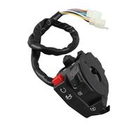 6-Function 9 wire Left Side Control Switch Assembly Kill Start Light Choke Switch, 22mm Handlebar Switch 9 Pins 8 Wires Fit for Dirt Quad Bike Motorbike ATV