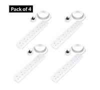 6 Gang Extension Lead, 2M Cable Wall Mountable Geepas White One Size
