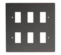 6-Gang Grid Plate (Double Twin Plate) Varilight White One Size