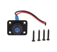 6 Gang LED Switch Panel 12V Pre-wired for toggle Switches with USB Ports Voltage Meter IP67 Waterproof for Marine Boat for caravan for motorhome(1 Blue)