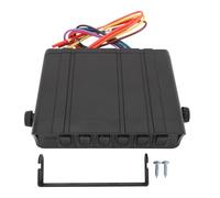 6 Gang Rocker Switch Box, SPST Toggle Switch Panel 40A, DC 12V-24V Waterproof, for Automotive Car Boat RV SUV, Red, Heavy Duty with Simplified Wiring & Adjustable Mounting