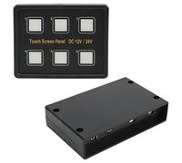6 Gang Rocker Switch Panel, ABS Marine Switch Panel 6 Gang Easy Installation for RV Boat Yacht