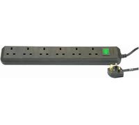 6 GANG SWITCHED EXT LEAD BLACK , BRENNENSTUHL , 1159503
