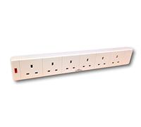 6 Gang Trailing Extension Socket Bar - 13 Amp