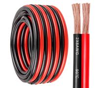 6 Gauge Wire 2 Conductors Copper Wire, 6 AWG Battery Cable Oxygen Free Copper Wire for Solar Panel, Automotive, Trailer, RV and Speaker (6 Gauge 10FT)