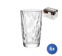 6 Glasses In Glass Diamond Cool Transparent, 47Cl