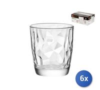 6 Glasses In Glass Diamond Dof Transparent, 38.5Cl