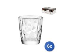 6 Glasses In Glass Diamond For Water Transparent, 30.5Cl