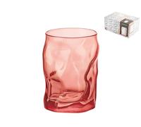 6 Glasses In Glass Source Lightcoral 30 Cl Pink Bormioli Rocco