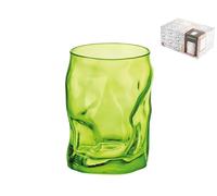 6 Glasses In Glass Source Lightgreen 30 Cl Green Bormioli Rocco