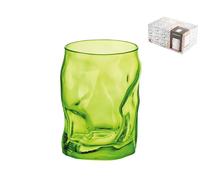 6 Glasses In Glass Source Lightgreen 30 Cl Green Bormioli Rocco