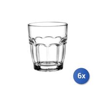 6 Glasses In Transparent Glass Rockbar For Rocks Cl27