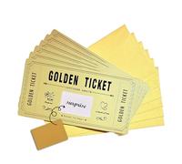 6 Golden Ticket Scratch Off Cards Printable gift vouchers Birthday cards, gift reveal surprise cards Concert tickets Christmas cards Valentines Day cards