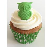 6 Gorgeous Sugar Owls: Lime Green - Made with a lot of Love in The UK!