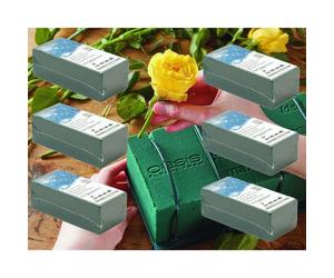 6 Green Wet Foam Oasis Bricks For Fresh Floral Crafts Flower Arranging