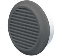 Blauberg DECOR 150-MB GREY Round Plastic Vented Fixed Blade Air Ventilation Louvred Wall Soffit Cover Grille 6" 150mm