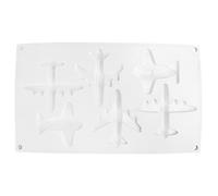 6 Grid Cake Chocolate Mold, Airplane Shape 3D Silicone Plane Aircraft Ice Cube Trays Chocolate Candy Fondant Jelly Pudding Brownie Decorating Baking Tool