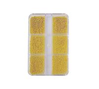 6 Grids/Box Professional Art Stainless Steel Metal Caviar Bead 3D Decoration Jewelry Accessories