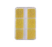6 Grids/Box Professional Art Stainless Steel Metal Caviar Bead 3D Decoration Jewelry Accessories