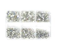 6 Grids Elegant Rhinestones Nail Art Crystal Rhinestones Tips Decorations Crystal Nails Charm Manicure Decoration Supplies