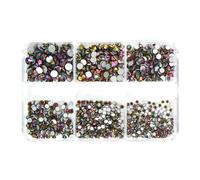 6 Grids Elegant Rhinestones Nail Art Crystal Rhinestones Tips Decorations Crystal Nails Charm Manicure Decoration Supplies