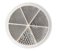6 Grids Gold Silver Nails Art Charm Beautiful Nails Beads Nails Art Decorations Metal Nails Charm Manicure Supplies