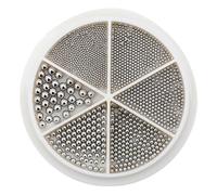 6 Grids Gold Silver Nails Art Charm Beautiful Nails Beads Nails Art Decorations Metal Nails Charm Manicure Supplies