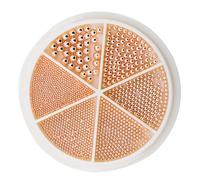 6 Grids Gold Silver Nails Beads Metal Art Charm Beautiful Art Decorations for Jewelry Making