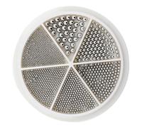 6 Grids Gold Silver Nails Beads Metal Art Charm Beautiful Art Decorations for Jewelry Making